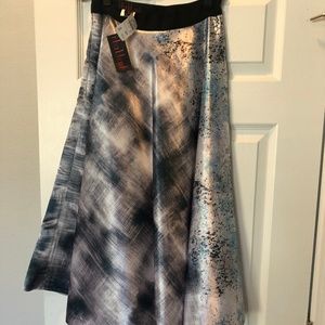 NHA KHANH SATIN MIDI SKIRT